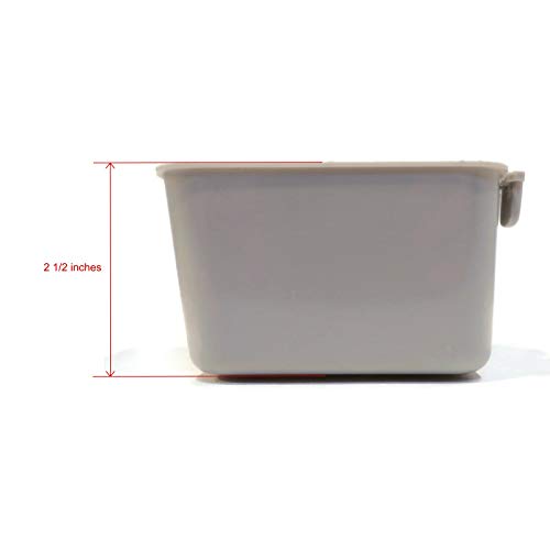 (Pack of 36) Gray Cage Cups with Shift Lock Design for Caged and Fenced Animals