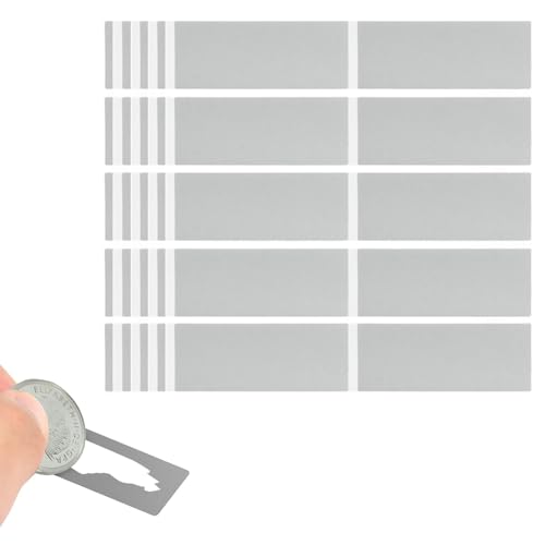 100 Piezas Pegatina Tarjetas Rasca, Rascables Etiquetas, Engomada de Rasguño, Tarjeta Rasca Etiqueta para Bodas, Regalos, Bricolaje, Cartas, Postales