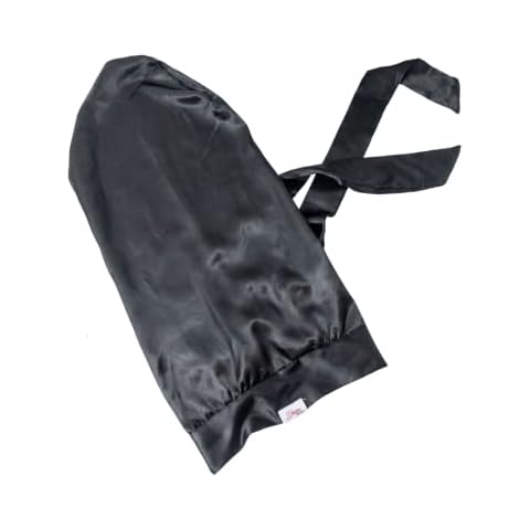 Dosso Beauty Satin Braid Bonnet with Edge Tie for Protecting Braids & Hair Styles, Satin, No Slip, Prevents Friction and Frizz Cover