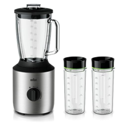 Braun PowerBlend 3 JB 3272 Standmixer - 1,5 l Glas-Mixaufsatz, Küchenhelfer zum Zerkleinern,...