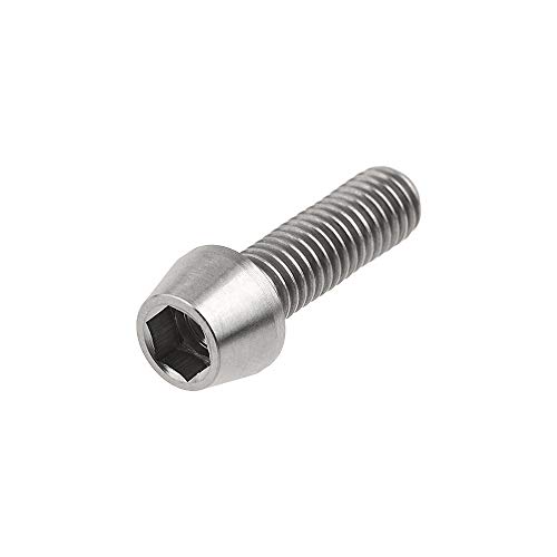 Image of Titanium Ti Bolt M5x9 16 18 20 25 30 35 40 45 50 55 60mm Tapered Head Screws Pack of 4 (M5x16mm, Normal Titanium)