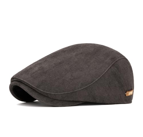 Image of Quanhaigou Retro Mens Women Flat Gatsby Newsboy Cap Ivy Irish Hats Driving Cabbie Hunting Warm Cap