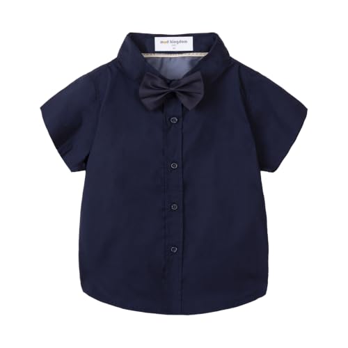 Image of Mud Kingdom Little Boys Dress Shirts Short Sleeve Cute Summer