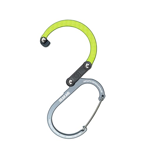 Image of GEAR AID HEROCLIP (Small) Carabiner Gear Clip and Hook, for Hanging Bags, Purses, Lanterns, Strollers, Tools, Helmets, Water Bottles, and More