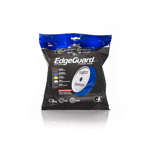 Image of Buff and Shine - EdgeGuard Foam Buffing Pads - Blueberry - 6 inch Heavy Polishing Pad - Pack of 2