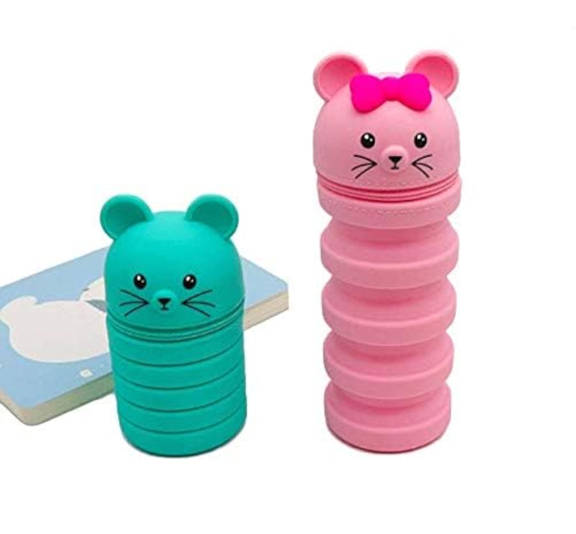 Collapsible Multi-Use Silicon Travel Coin Purse, 2 Piece Set