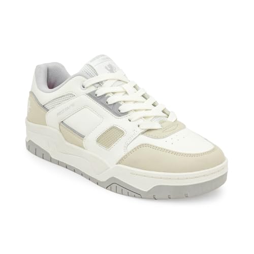 Image of Red Tape Women's Sneakers White Beige Mesh Pu Round Toe Lace-Up