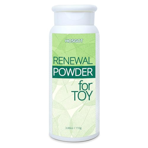 HOSGOT Renewal Powder for Sex Dolls Male Masturbator Dildo Sex Toy Cleaner Conditioning Care Powder Renewing Keep Dry and Not Greasy Sticking Easy Squeeze Bottle TPE Silicone Adult Toys Smooth Soft