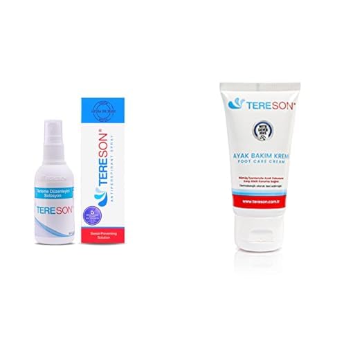 Tereson El,Ayak ve Koltuk Altı Terleme Düzenleyici Solüsyon 50 mL ve Tereson Koku Karşıtı Ayak Bakım Kremi 50 Ml (gümüş Iyon Korumalı)