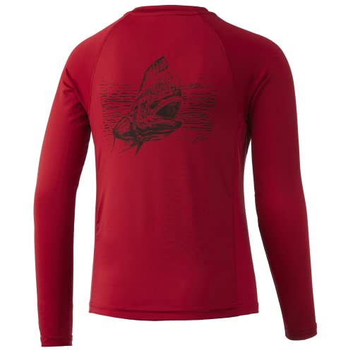 HUK Kids' Printed Long Sleeve Shirt +Sun Protection2