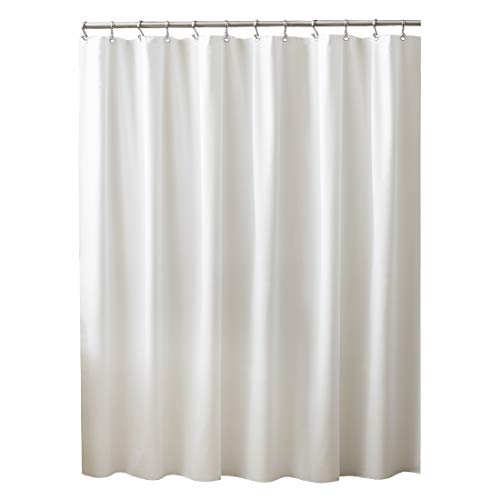 EXCELL Home Fashions Best Quality Vinyl Shower Curtain Liner, Mold and Mildew-Resistant Water-Repellent Bath Liner with suction cups for Master Bathroom,Kid's Bathroom, Guest Bathroom, 70"x78", White - Thumbnail 3
