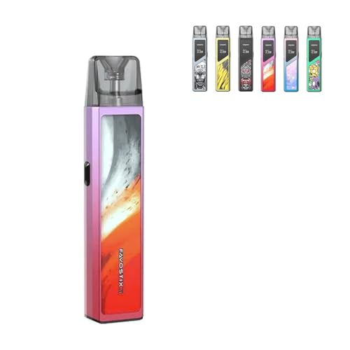 アスパイア Favostix 2 電子タバコスターターキット ファボスティックス 2 持ち運びシーシャ 30W 1000mAhバッテリー MTL&RDTL pod型ベイプ OLEDスクリーン ニコチンなしリキッドなし (kit- red purple)