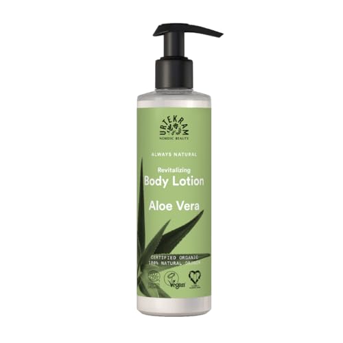Urtekram Aloe Vera Lotion pour le Corps- Tous types de peaux - agrumes, végétaliens, biologiques, d'origine naturelle - 245 ml