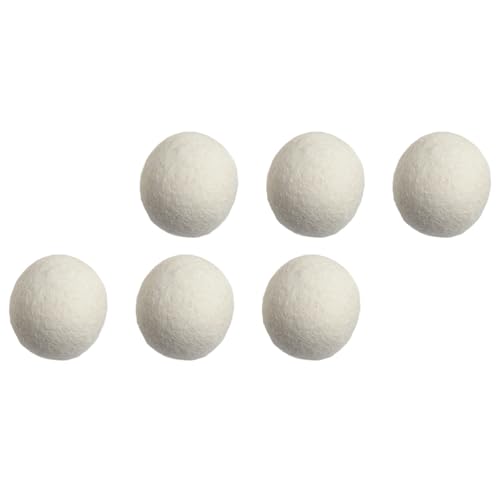 Juego de 6 bolas secadoras de lana natural para mejorar la experiencia de secado de ropa reduciendo la estática y la humedad