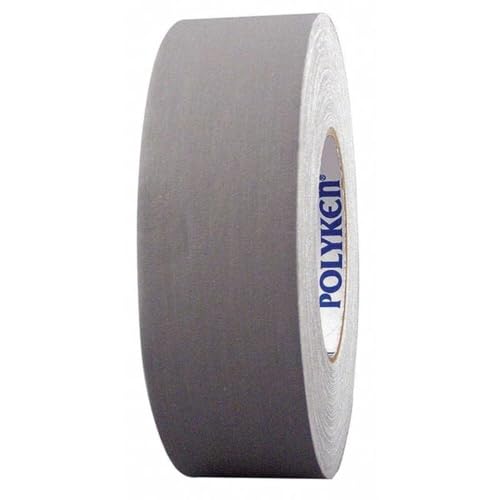 Image of Polyken 510 Gray (Silver) Gaffers Tape 1.89 inch x 55 Yards, Professional Grade, UV Fluorescent, No Residue, Non-Reflective (Gaff Tape), 1 Roll