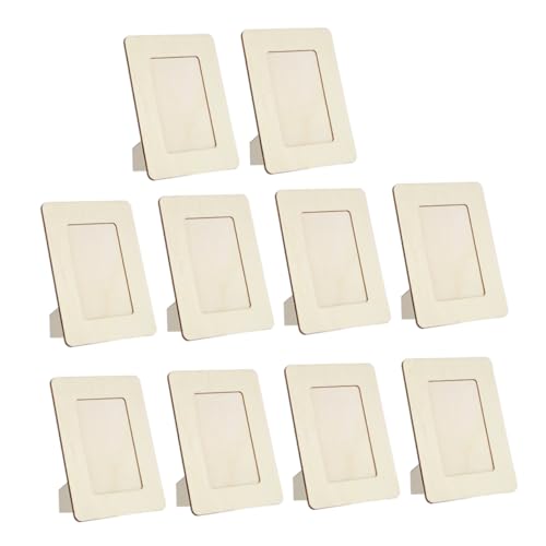 HORIALENCE 10個木製?相框 の未塗装フレーム キッズ向け ト 木製フォトフレー