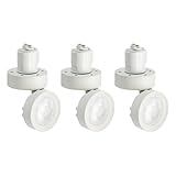 Allegro Lighting スポットライト LED一体型 LED電球内蔵 ライティングレール専用 ダクトレール レールライト 高輝度 ブラケットライト ブラック ホワイト 電球色 自然色 昼白色 おしゃれ 北欧 照明 スポット照明 ダイニング キッチン 間接照明 照明器具 インテリア照明 屋内照明 (ホワイトの器具-電球色, 3個入り)