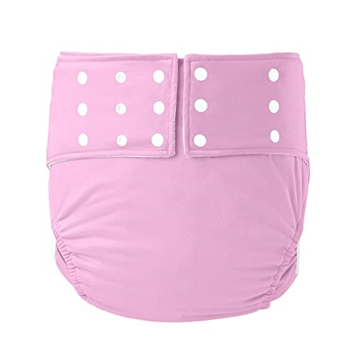 GUOOL 大型大人用布おむつ再利用可能な失禁補助液漏れのない下着おむつ, ピンク