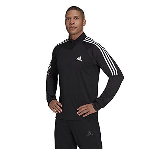adidas Men's Aeroready Sereno Cut 3-Stripes Slim 1/4-zip Training Top