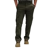 Dickies Men’s Flex Slim Straight Cargo Pants – Stretch Work Pants with Utility Pockets, Ideal for Uniform or Office Wear, Moss Green, 29W x 30L