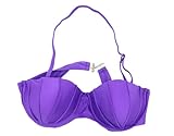 LinvMe Women's Mermaid Bikini Shell Top Seashell Bra Push Up Padded Swimsuit Costume Purple 3XL