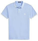 Polo Ralph Lauren Custom Slim Fit Stretch Mesh Polo Shirt (UK, Alpha, M, Regular, Regular, New England Blue/White)