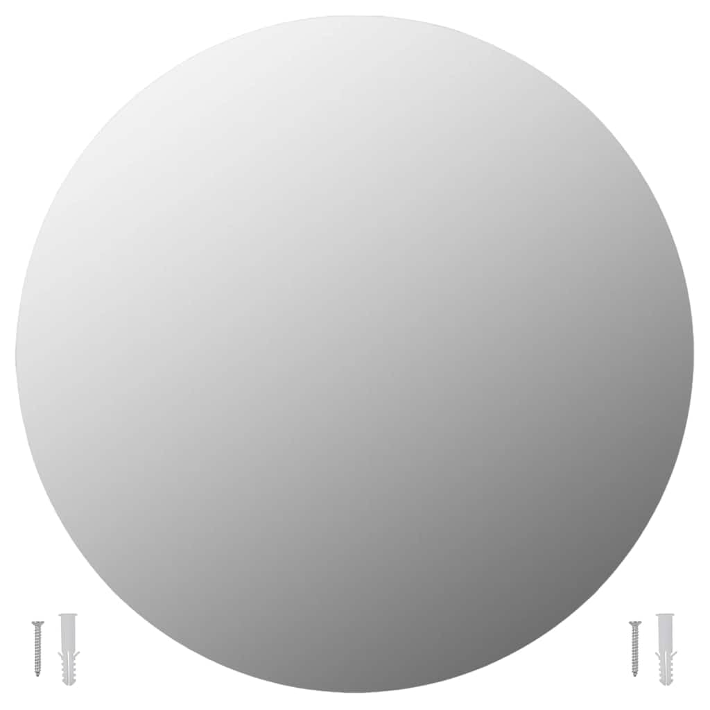 Lustro ścienne z oświetleniem LED, okrągłe, szklana rama, srebrna, średnica 60 cm, złącze USB, ciepła biel i zimna biel, idealne do sypialni, salonu, łazienki, toaletki, lustra do przedpokoju