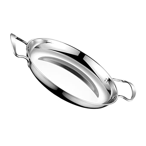 HOLIDYOYO Cacerola Utensilios De Cocina Para El Hogar Sartenes Olla Inducción Estofado Coreano Sartén Casera Utensilio De Cocina Bandeja De Cocina Doméstica Acero Inoxidable Plata