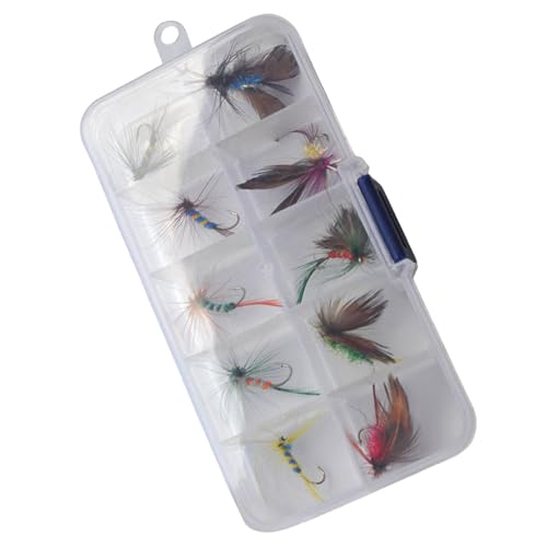 Juego de pesca con mosca, anzuelos realistas, surtido de moscas de anzuelo | robusto juego de pesca con mosca, anzuelos para los amantes de la pesca, agua salada y agua dulce