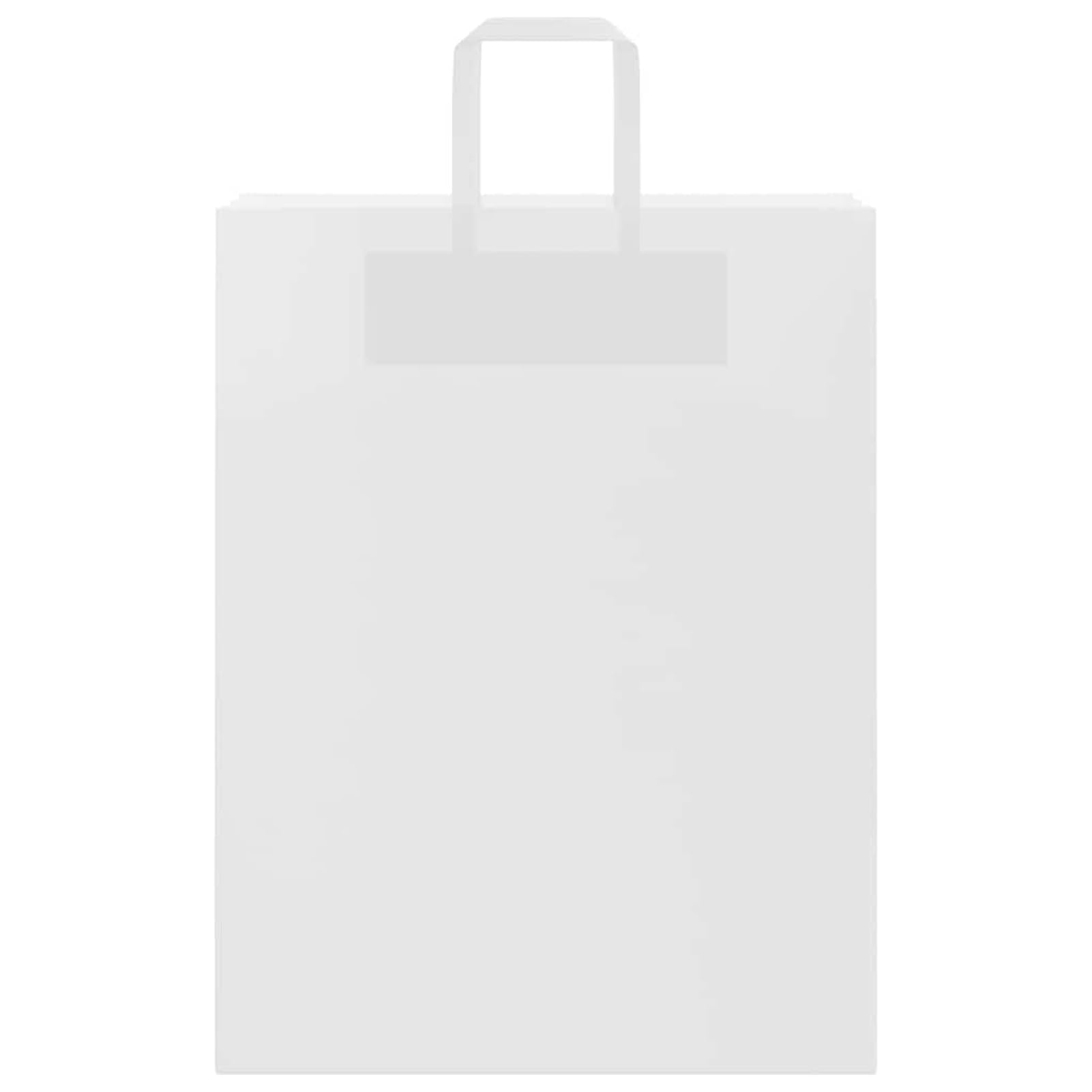 Fecpoo Papierowe torebki 250 szt. – białe torebki papierowe z papierowymi uchwytami linowymi, 32 x 12 x 42 cm, nośność 8 kg, idealne na prezenty, zakupy, wynos i imprezę