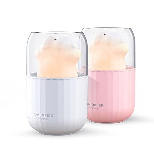 BcofoA Mini Cold Mist humidifier,Cute Cat's Claw humidifier Mini,Portable Mini USB Travel humidifier Office Bedroom car,Portable humidifier air humidifier 300ml.