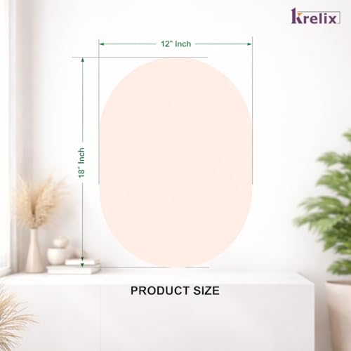 Image of Capsule-Shaped Frameless Wall Mirror (12x18 Inch) | Modern Decorative Bathroom & Bedroom Mirror | Wall-Mounted Vanity Mirror for Entryway & Living Room