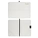 Scott Edward Golf Scorecard Cover Leather Scorecard Holder Statistic and Score Tracking Waterproof Soft Thick Umpire Lineup Card Holder(White)