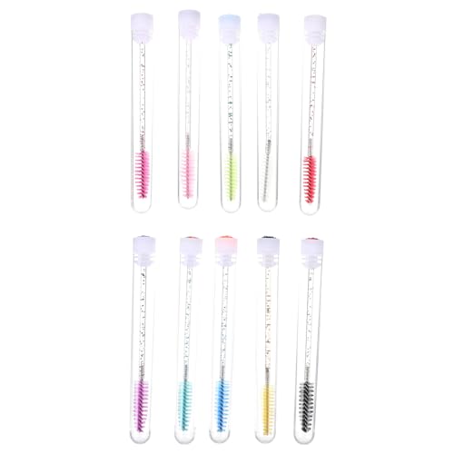 FOMIYES Ergonomic Eyelash Comb 20pcs Simple Mascara Wands Tube Brush for Travel