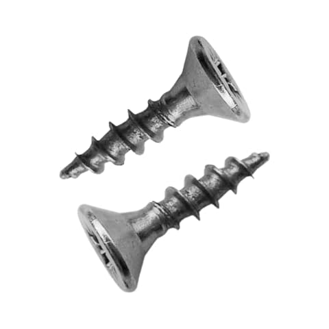 M4 Wood Screws Galvanised Zinc Long 0.5 inch (0.16" x 0.59") 4.0 x 15mm Box of 250pcs Cover