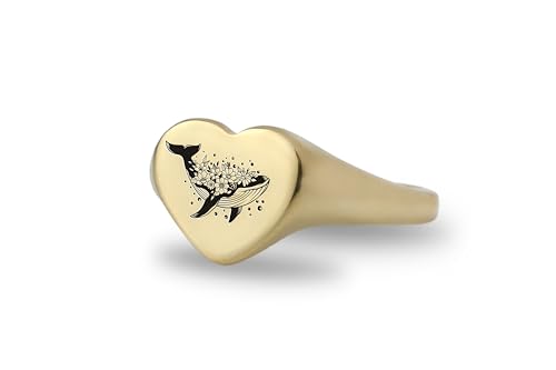 Design personnalisé d'un animal marin sur une bague élégante