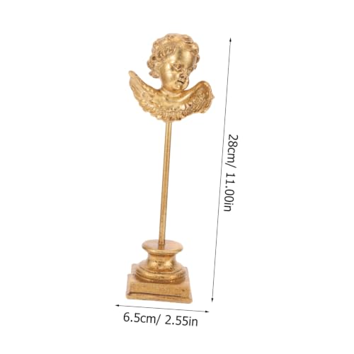 Statue ange doré Healifty en résine décorative pour table
