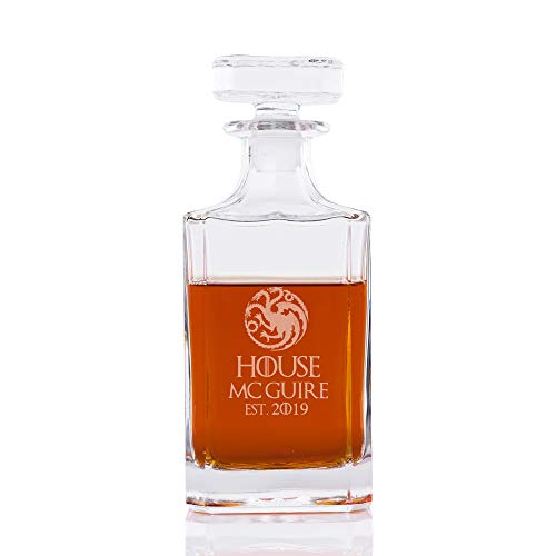 House Targaryen Game Of Thrones Personalized Whiskey Decanter