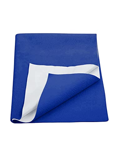 Image of BIANCA Soft Bamboo Baby Dry Sheet, Mattress Protector -1pc Large (smartdry) | Waterproof & Breathable Anti Bacterial | Baby Dry Sheet & Mattress Protector. Solid-Royal Blue