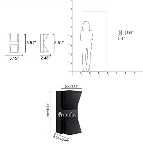 Image of Mufasa Outdoor UP-Down Light, Wall Mounted Weatherproof,3000k, IP65 6 watt(Warm White) (Pack of 3)