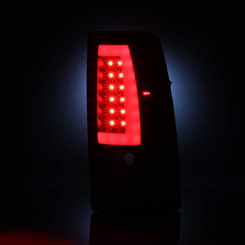 AKKON - For Black 99-02 Silerado Pickup LED Tube Tail Lights Brake Lamp Replacement Driver And Passenger Side
