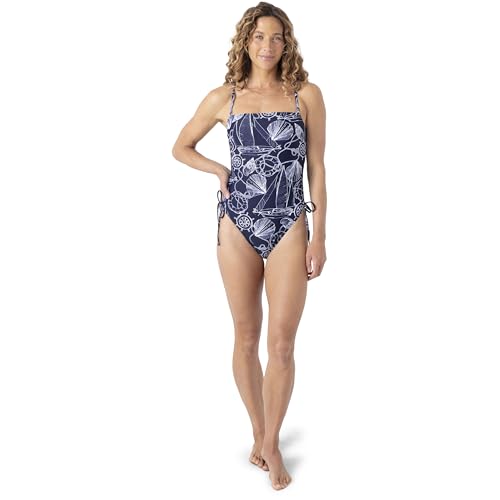 Nautica Women's Swimsuit– Bandeau, Slimming Tummy Control, Strap, Quick-Dry, Removable Pads, UPF 50+2