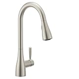 Moen Shoreway Single Handle Pull-Down Kitchen Faucet with Power Clean and Reflex, Spot Resist Stainless, 87236SRS