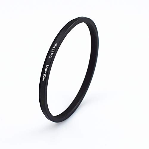 Aro adaptador paso descendente 86mm a 82mm compatible con filtros UV, ND, CPL, metal CNC negro mate para lentes de cámara de 86mm y accesorios de 82mm miniatura 4