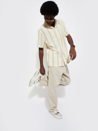 Image of Max Men's Cotton Striped Regular Fit Shirt