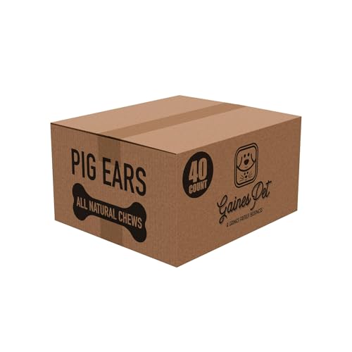 Gaines-Pet-Pig-Ears-for-Dogs-Thick-Cut-All-Natural-Whole-Ears-No-Additives-Or-Hormones-Safe-Rawhide-Alternative-Dental-Health-Easy-to-Digest-Great-for-Small-to-Large-Dogs-40-Count Gaines Pet Pig Ears for Dogs Thick Cut All Natural Whole Ears No Additives Or Hormones Safe Rawhide Alternative Dental Health Easy to Digest Great for Small to Large Dogs 40 Count