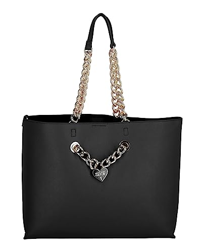  Versace Jeans Couture Borsa A Spalla Da Donna Marchio Versace Jeans Couture, Modello Deluxe Chain 74VA4BC8ZS467, Realizzato In Pelle Sintetica. Nero