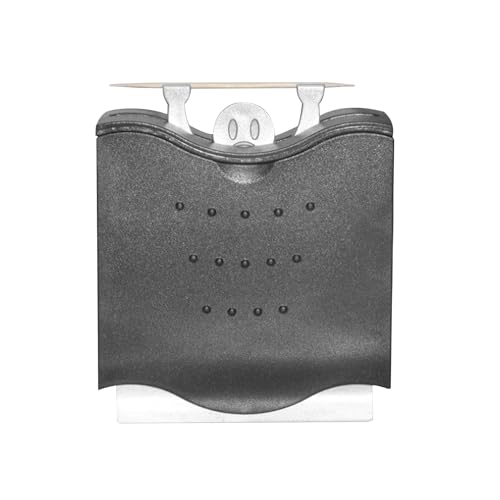 1 caja para palillos de dientes, apto para palillos de dientes de 6,5 cm, dispensador de palillos de dientes, expulsor automático (negro)