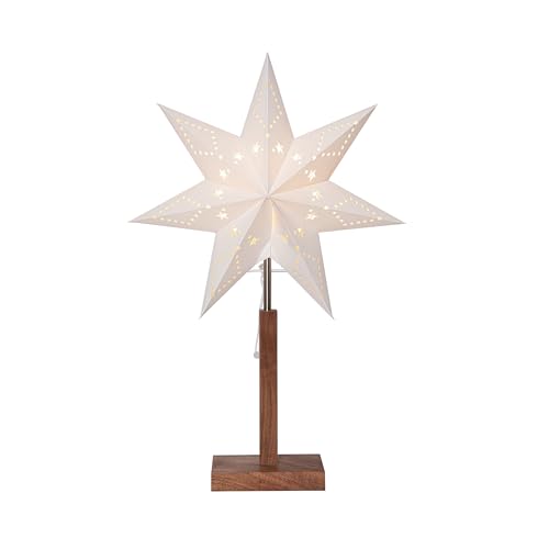 EGLO Tischlampe mit Weihnachtsstern, Dekostern beleuchtet aus Papier...