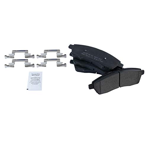 Image of TRQ Rear Performance Brake Pad, Caliper, & Rotor Kit Semi-Metallic Premium G-Coated Compatible with 2000-2005 Ford Excursion 2000-2004 F-250 Super Duty F-350 Super Duty